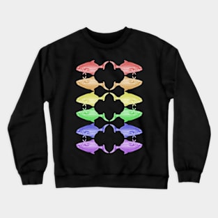 Rainbow fish pattern Crewneck Sweatshirt